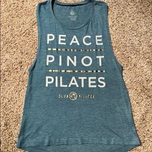 Blue Peace Pinot Pilates tank. Club pilates Size small.